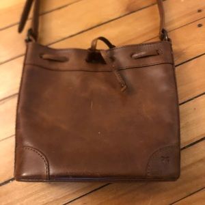Frye Melissa Leather Drawstring Bucket Bag NEW